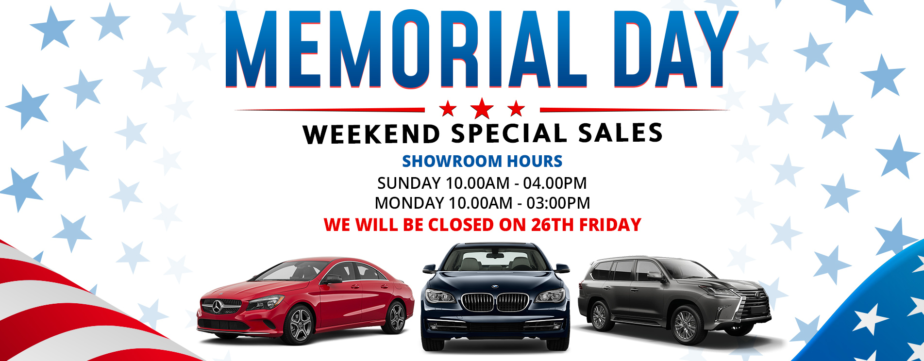 Memorial Day Weekend Special Sales